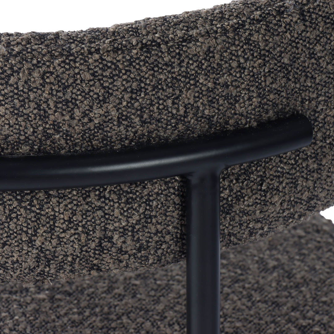 Cleo Dining Chair in Brown Boucle - dining chair by LH Imports - Whats New Furniture Portland OR