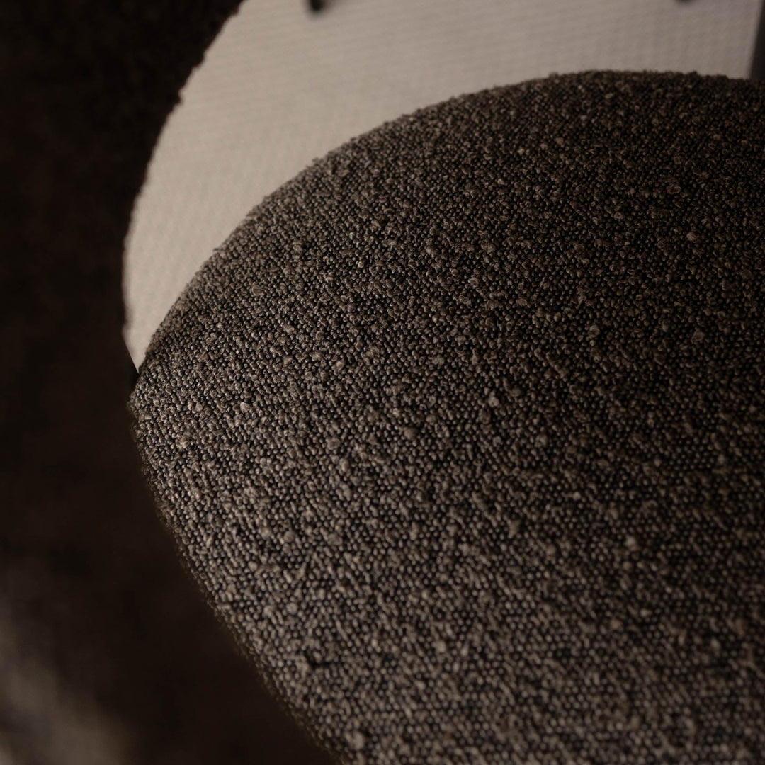 Cleo Dining Chair in Brown Boucle - dining chair by LH Imports - Whats New Furniture Portland OR