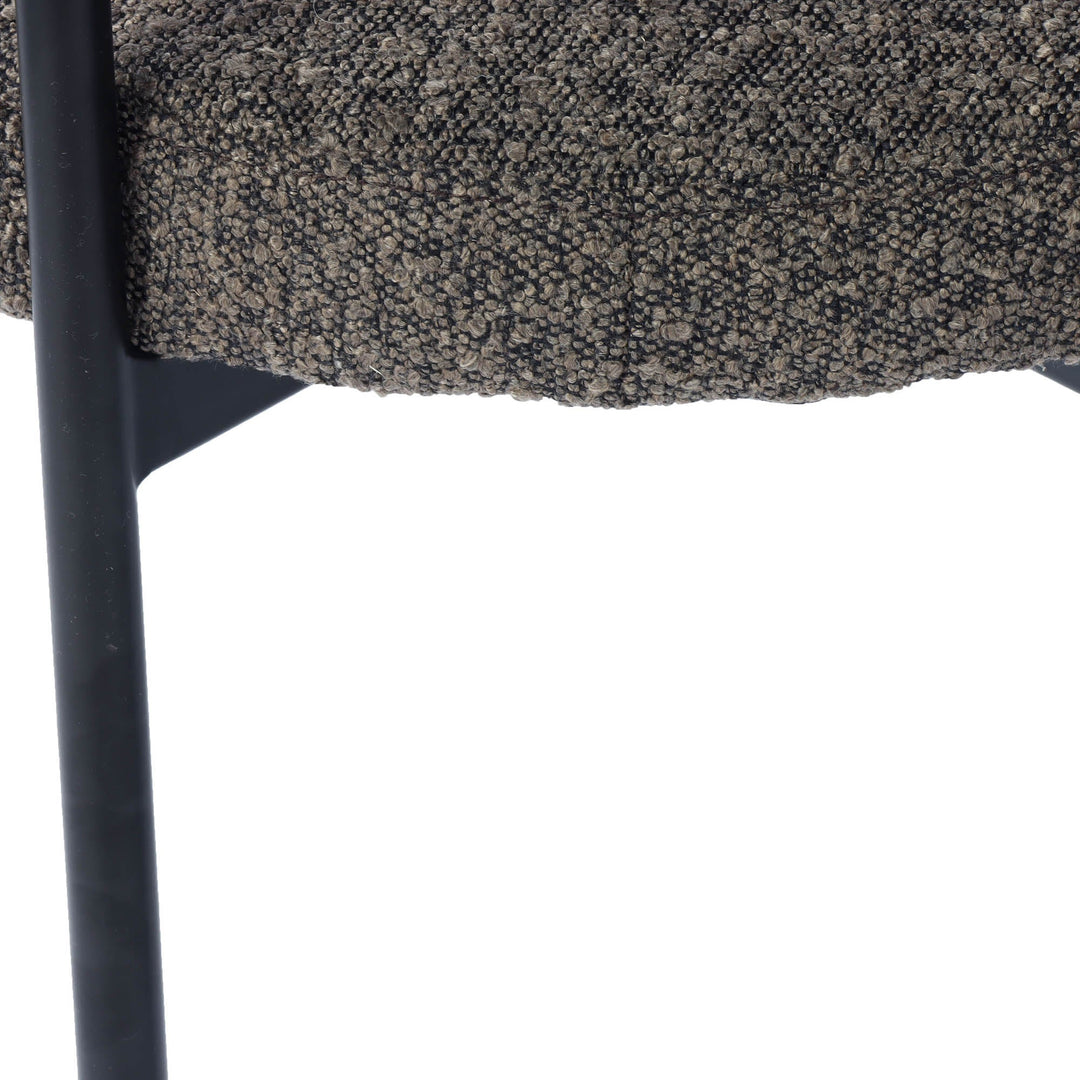 Cleo Dining Chair in Brown Boucle - dining chair by LH Imports - Whats New Furniture Portland OR