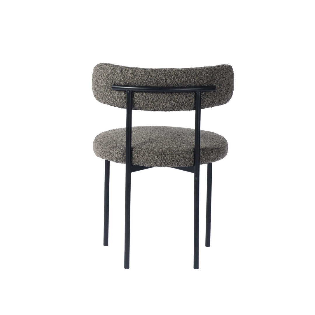 Cleo Dining Chair in Brown Boucle - dining chair by LH Imports - Whats New Furniture Portland OR