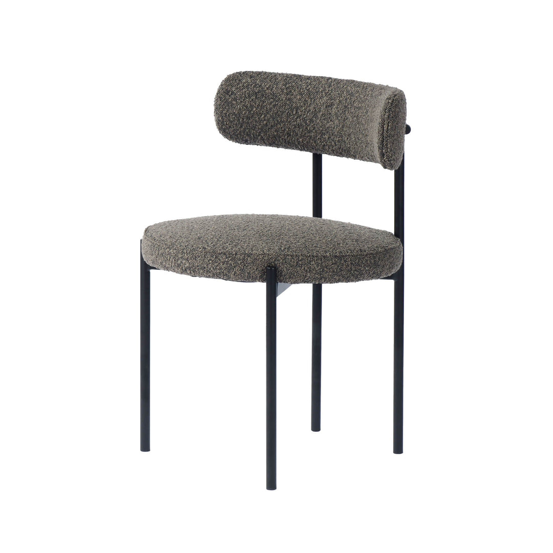 Cleo Dining Chair in Brown Boucle - dining chair by LH Imports - Whats New Furniture Portland OR