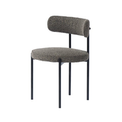 Cleo Dining Chair in Brown Boucle - dining chair by LH Imports - Whats New Furniture Portland OR