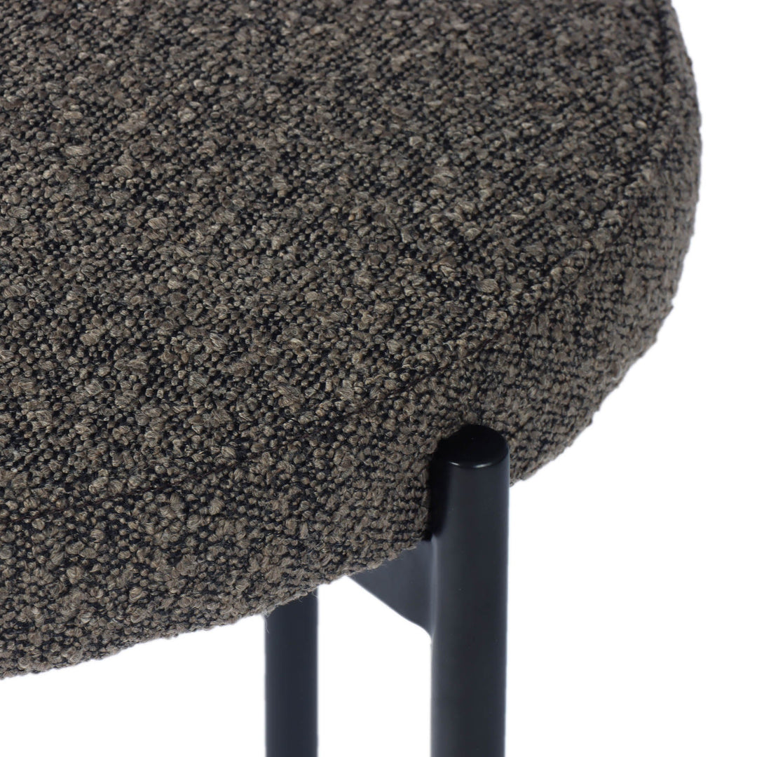 Cleo Dining Chair in Brown Boucle - dining chair by LH Imports - Whats New Furniture Portland OR