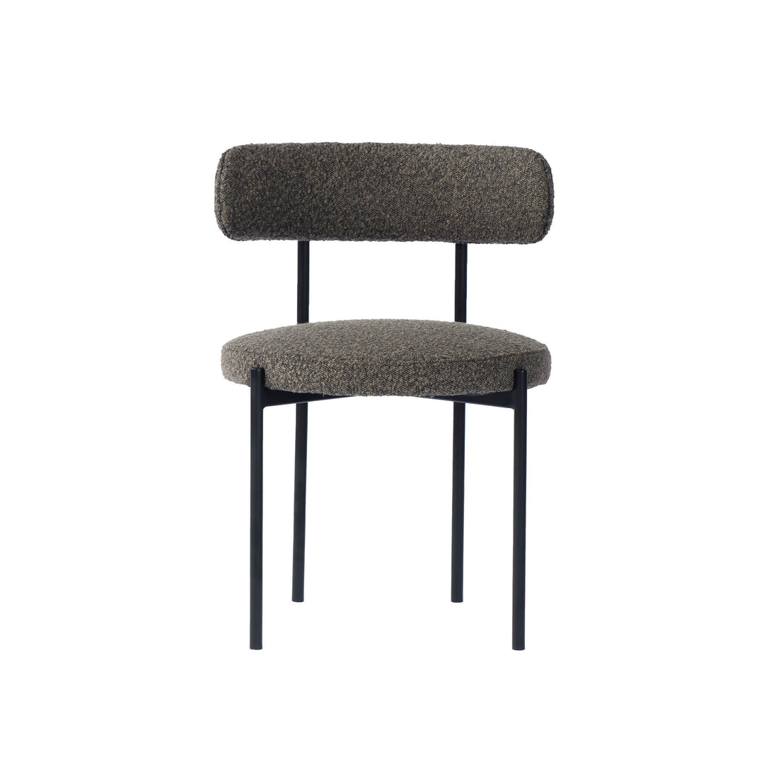 Cleo Dining Chair in Brown Boucle - dining chair by LH Imports - Whats New Furniture Portland OR