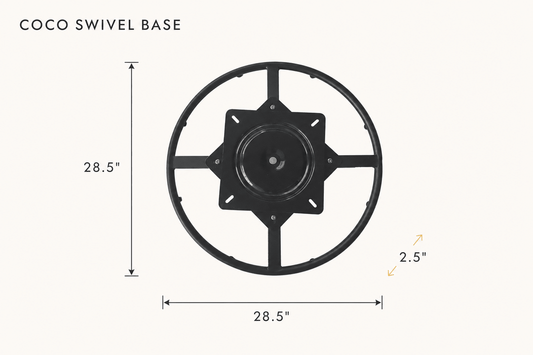 Coco Swivel Base dimensions - What&