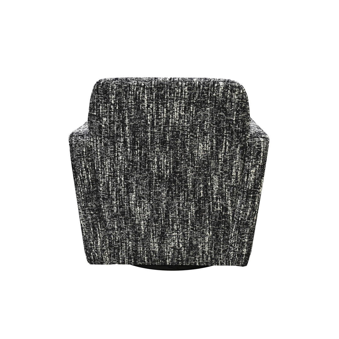 Cooper Swivel Club Chair in Chanel Black - accent chair by LH Imports - Whats New Furniture Portland OR