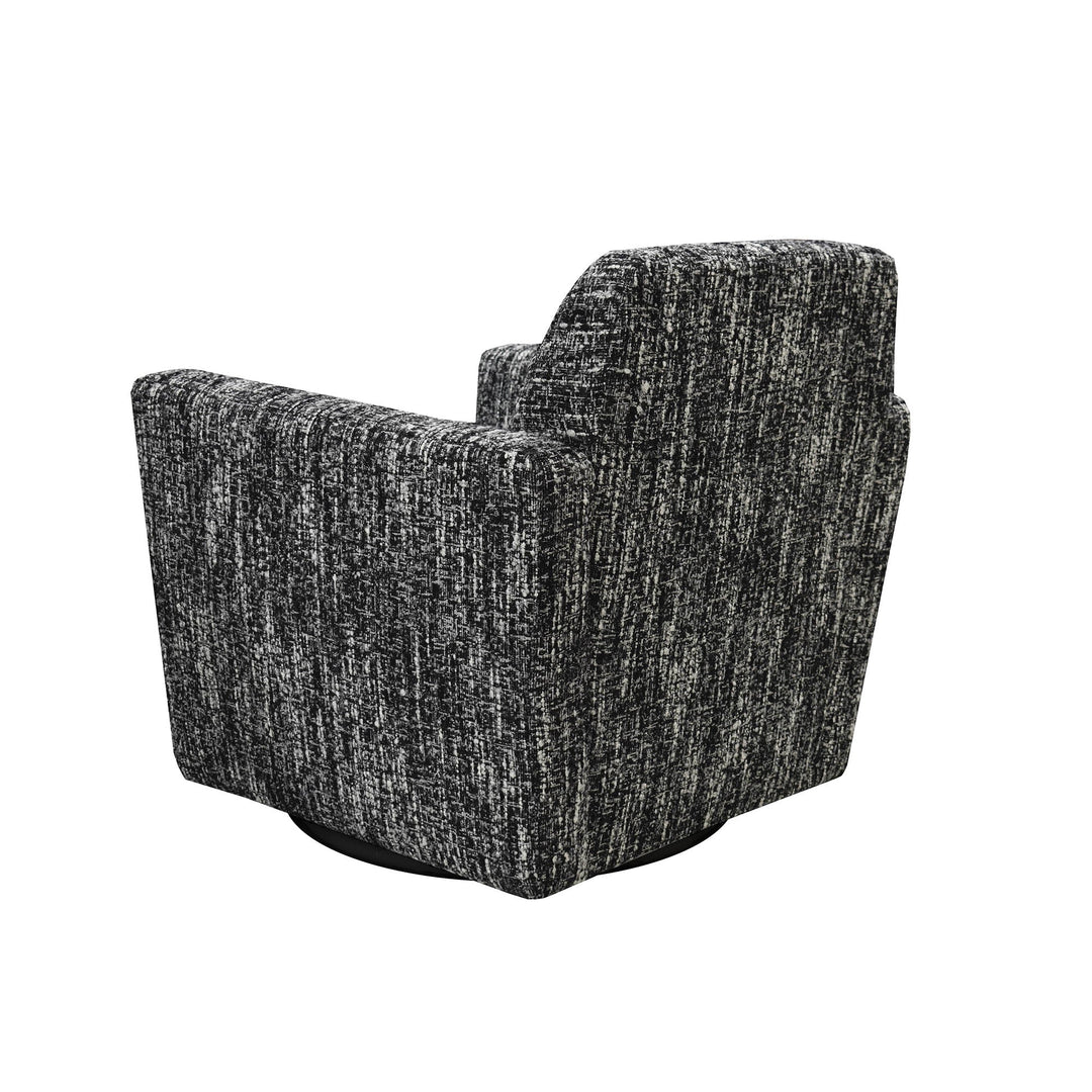 Cooper Swivel Club Chair in Chanel Black - accent chair by LH Imports - Whats New Furniture Portland OR