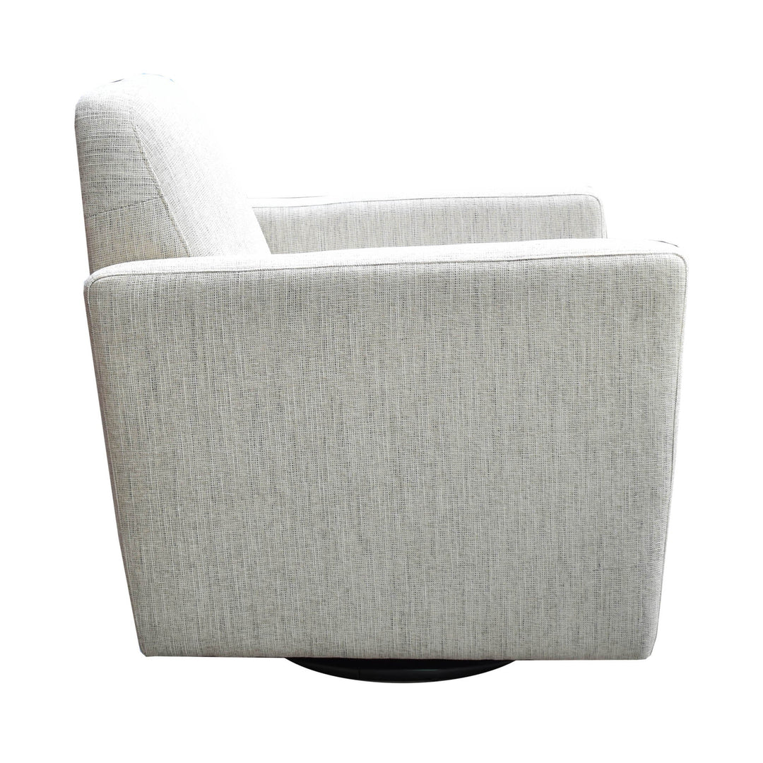 Cooper Swivel Club Chair in Woven Linen - accent chair by LH Imports - Whats New Furniture Portland OR