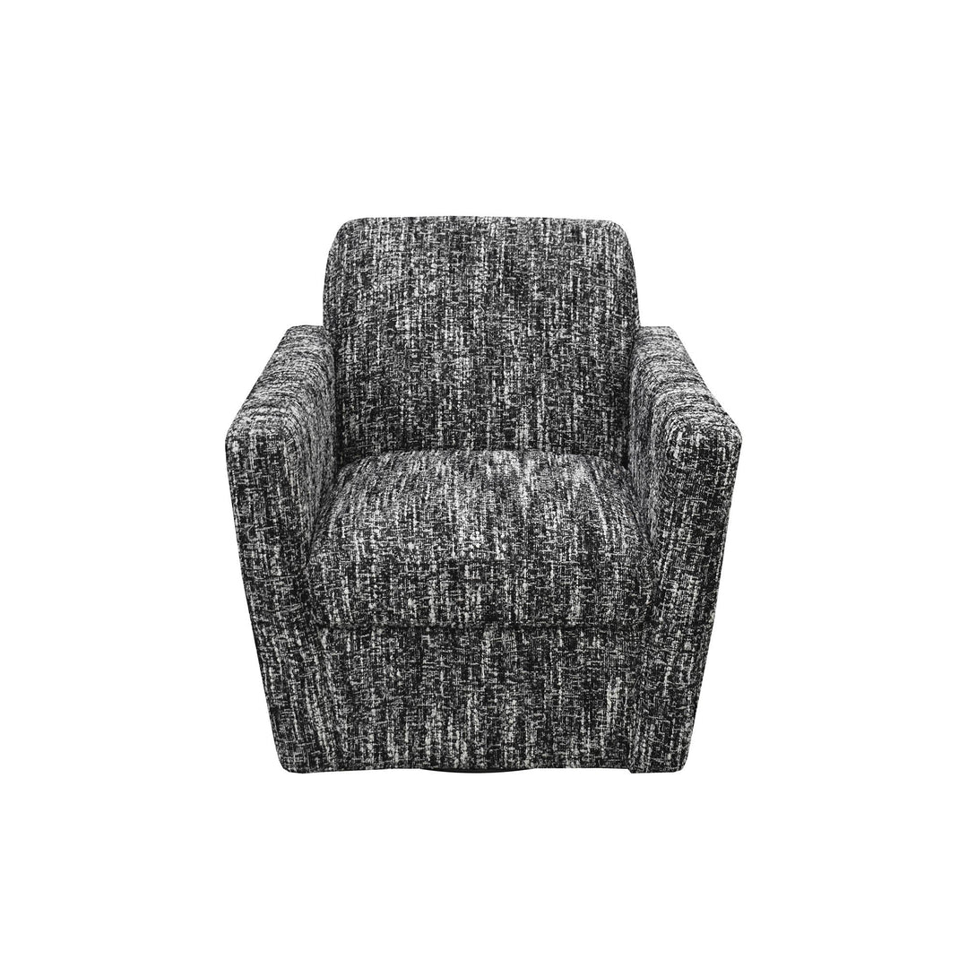 Cooper Swivel Club Chair - Chanel Black - Whats New Furniture Portland OR