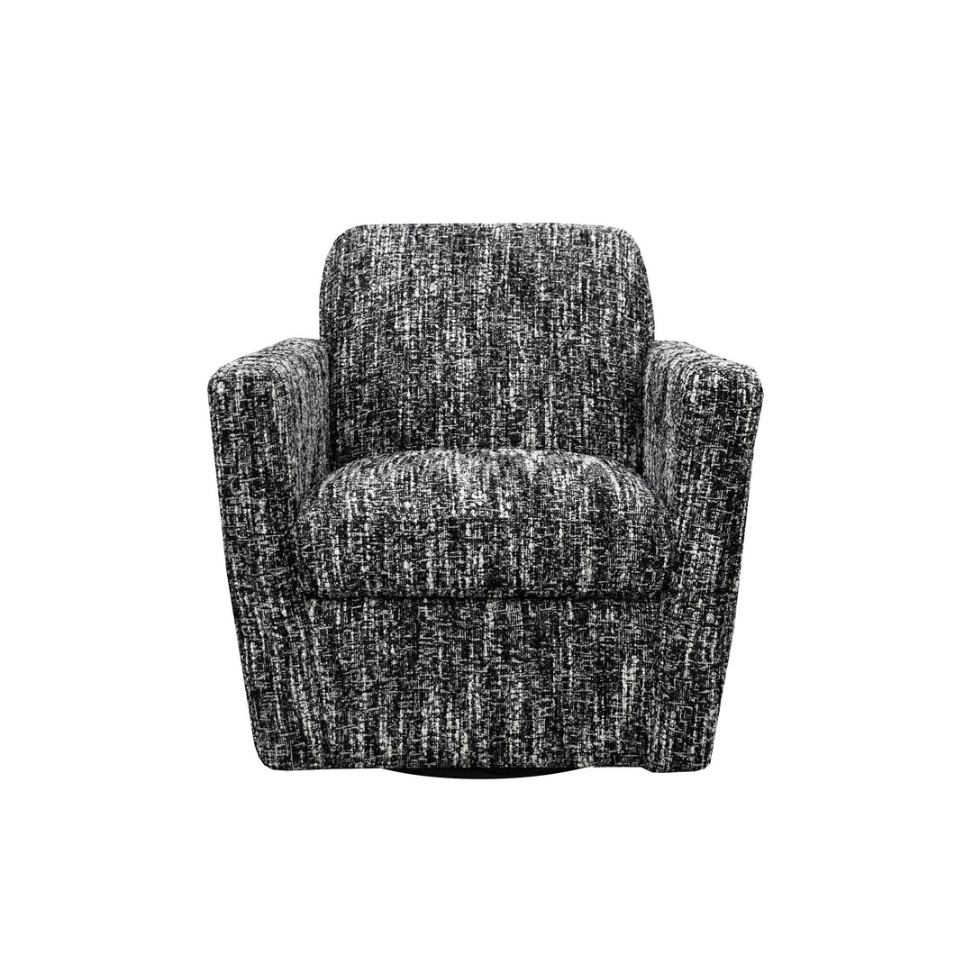 Cooper Swivel Club Chair - Chanel Black - Whats New Furniture Portland OR