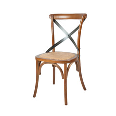 Cross Back Dining Chair in Brown - Whats New Furniture Portland