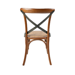Cross Back Dining Chair in Brown - dining chair by LH Imports - Whats New Furniture Portland OR