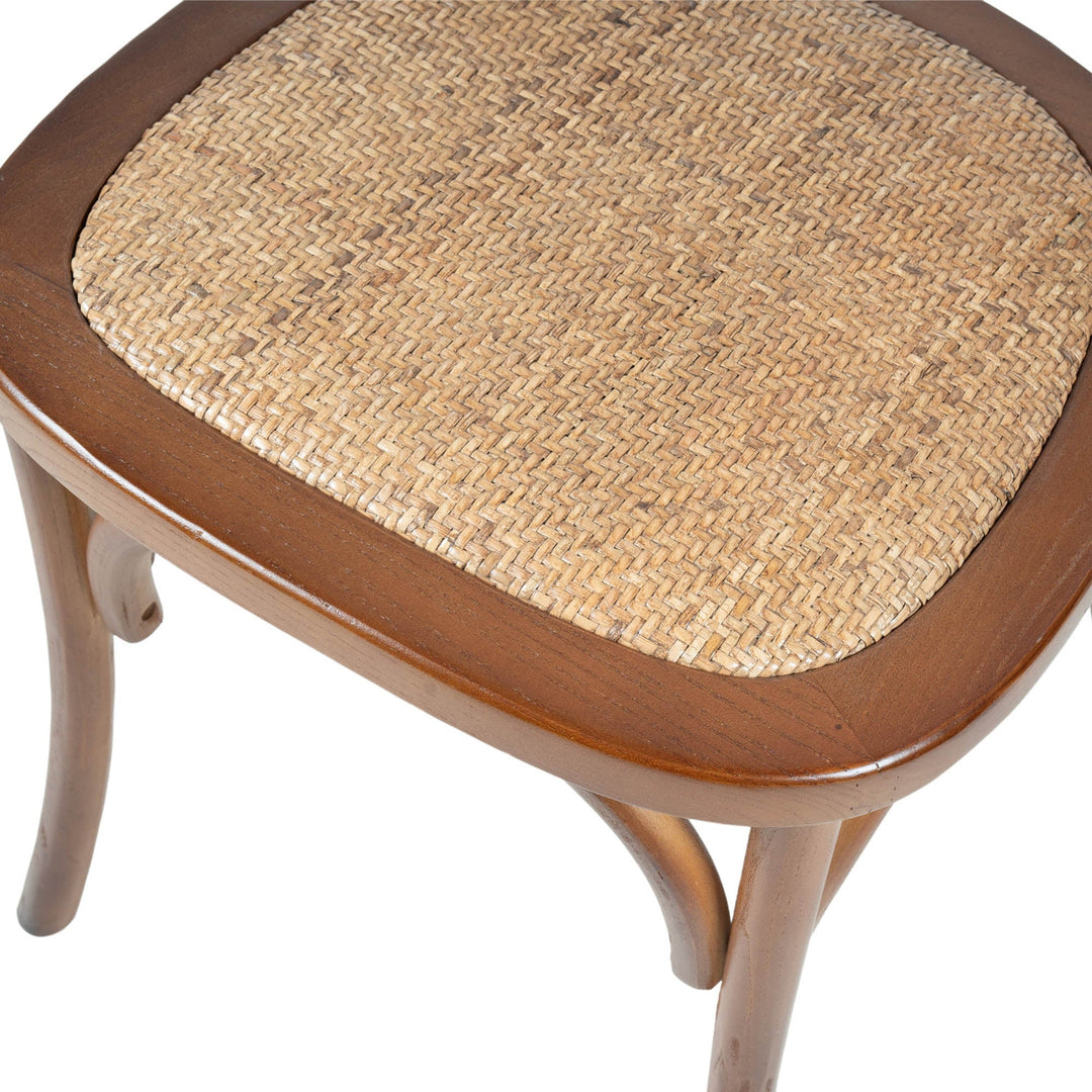 Cross Back Dining Chair in Brown - dining chair by LH Imports - Whats New Furniture Portland OR