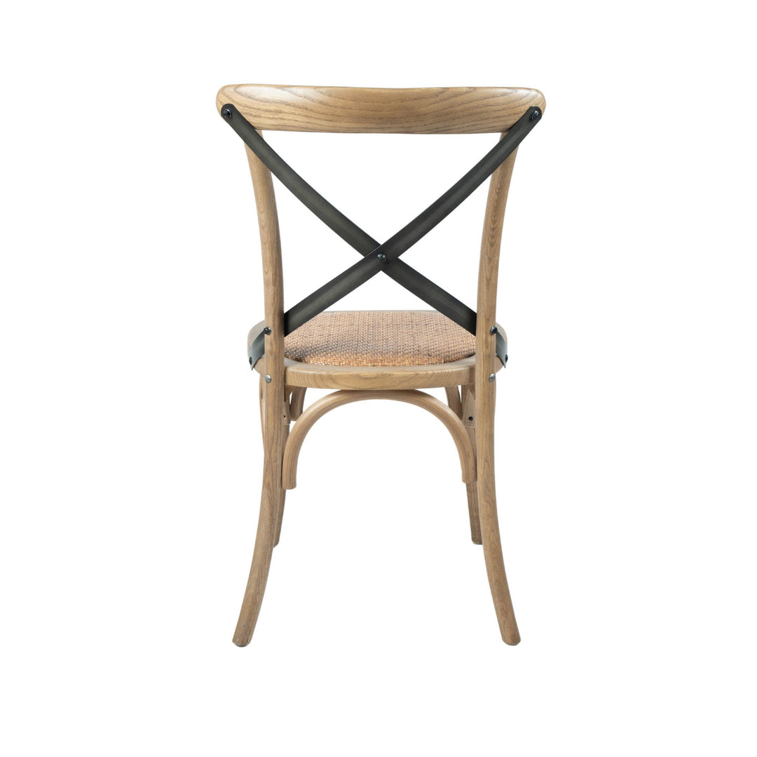 Cross Back Dining Chair in Natural Rustic - dining chair by LH Imports - Whats New Furniture Portland OR