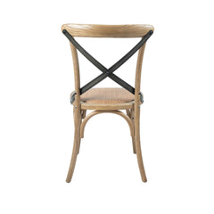 Cross Back Dining Chair in Natural Rustic - dining chair by LH Imports - Whats New Furniture Portland OR