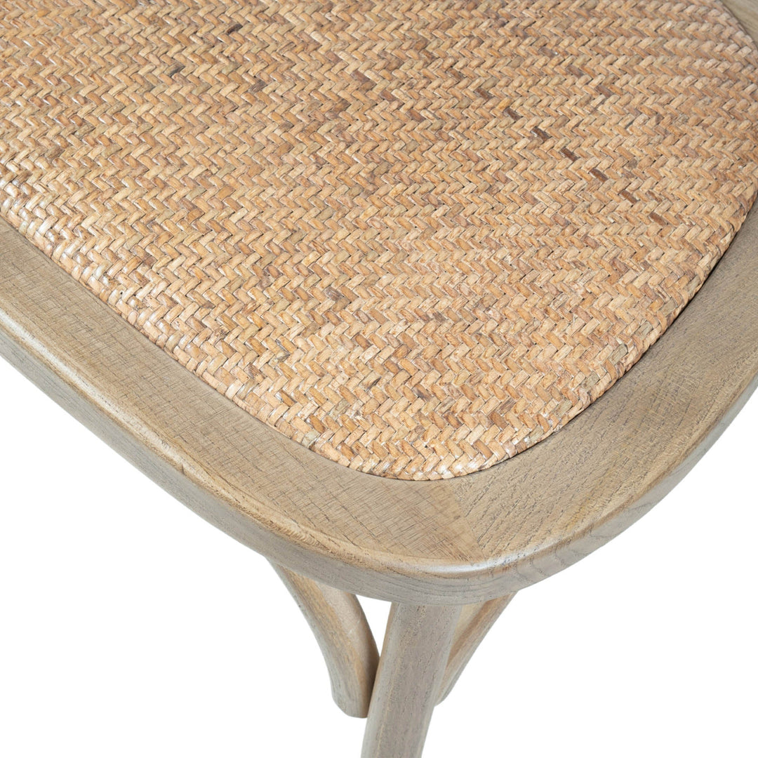 Cross Back Dining Chair in Natural Rustic - dining chair by LH Imports - Whats New Furniture Portland OR