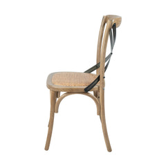 Cross Back Dining Chair in Natural Rustic - dining chair by LH Imports - Whats New Furniture Portland OR
