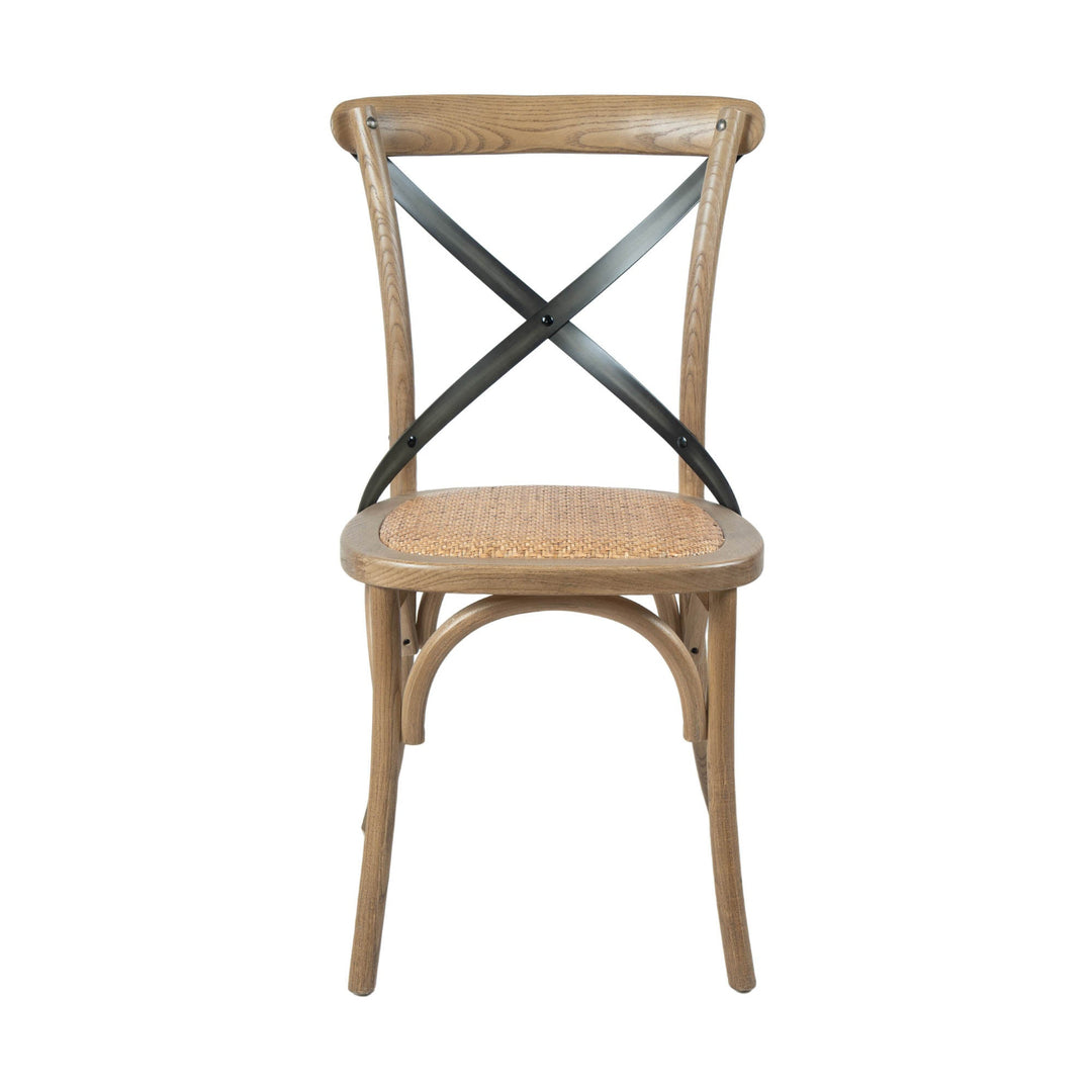 Cross Back Dining Chair in Natural Rustic - dining chair by LH Imports - Whats New Furniture Portland OR