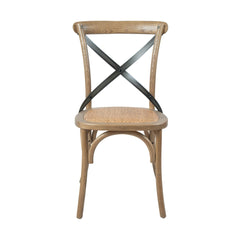Cross Back Dining Chair in Natural Rustic - dining chair by LH Imports - Whats New Furniture Portland OR