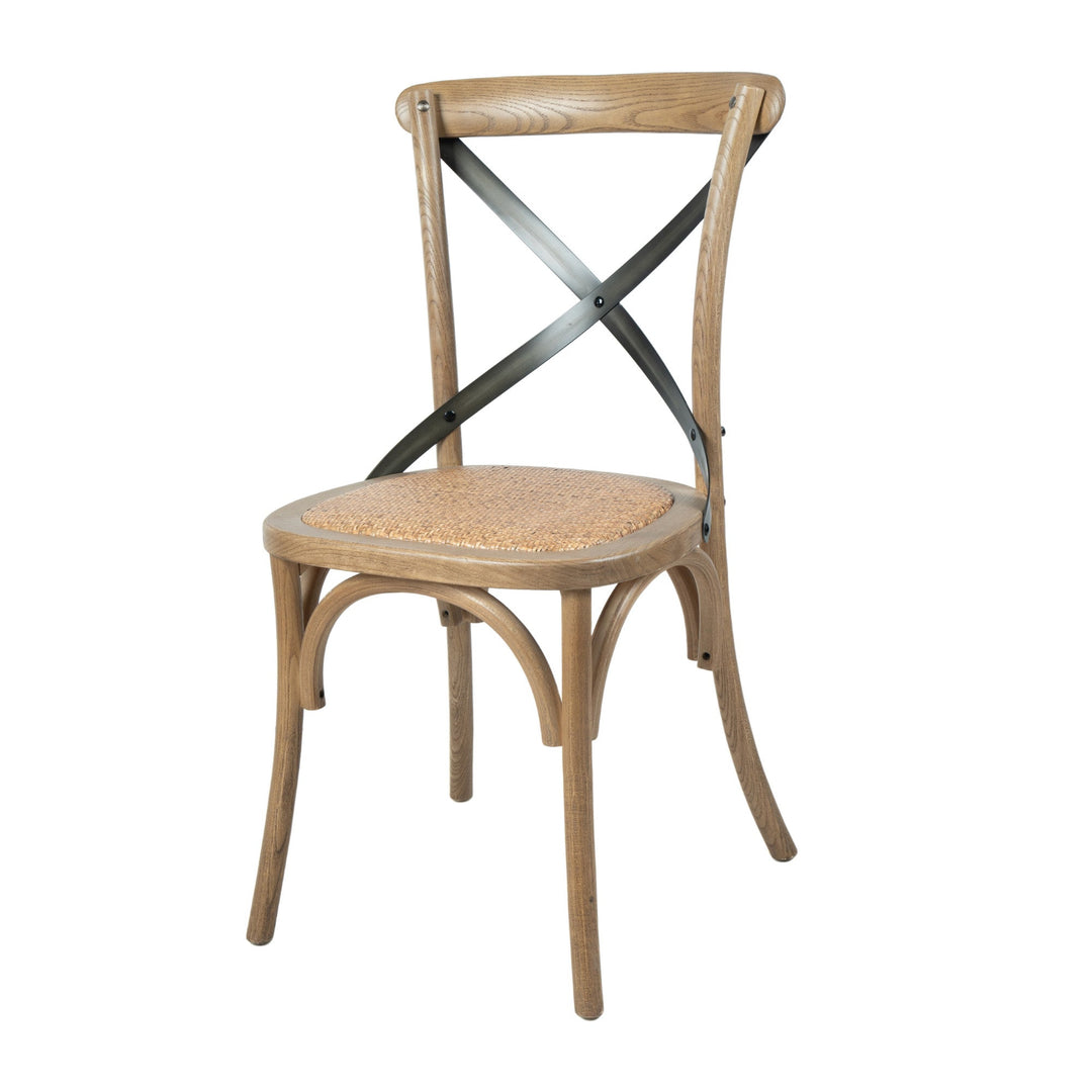 Cross Back Dining Chair in Natural Rustic - dining chair by LH Imports - Whats New Furniture Portland OR