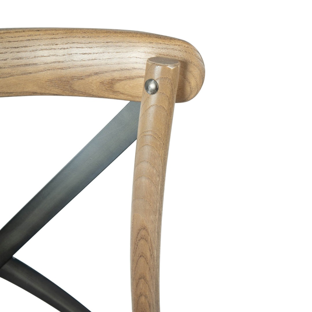 Cross Back Dining Chair in Natural Rustic - dining chair by LH Imports - Whats New Furniture Portland OR