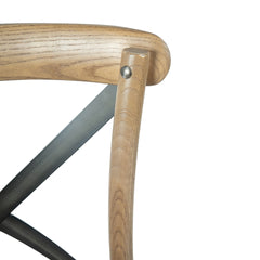 Cross Back Dining Chair in Natural Rustic - dining chair by LH Imports - Whats New Furniture Portland OR