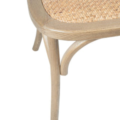 Cross Back Dining Chair in Natural Rustic - dining chair by LH Imports - Whats New Furniture Portland OR
