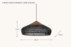D-Bodhi Banjo Pendant Large in Black dimensions - What&