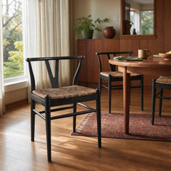 D-Bodhi Caterpillar Twin Chair in Charcoal styled in Portland 1960s Garden Home ranch dining room - Whats New Furniture