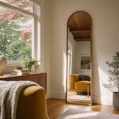 D-Bodhi Coco Mirror styled in Portland St. Johns bungalow living room - Whats New Furniture