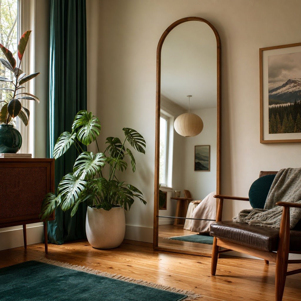 D-Bodhi Coco Mirror styled in Portland AlbertArts foursquare living room - Whats New Furniture
