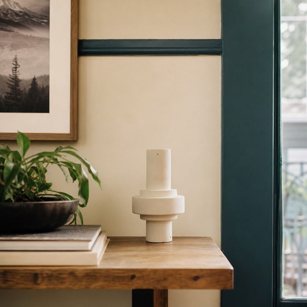 D-Bodhi Cylinder Stone Vase Medium styled in Portland Ladd&