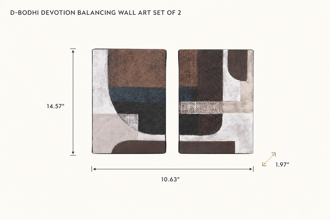 D-Bodhi Devotion Balancing Wall Art Set of 2 dimensions - What&