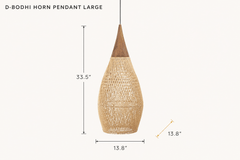 D-Bodhi Horn Pendant Large dimensions - What&