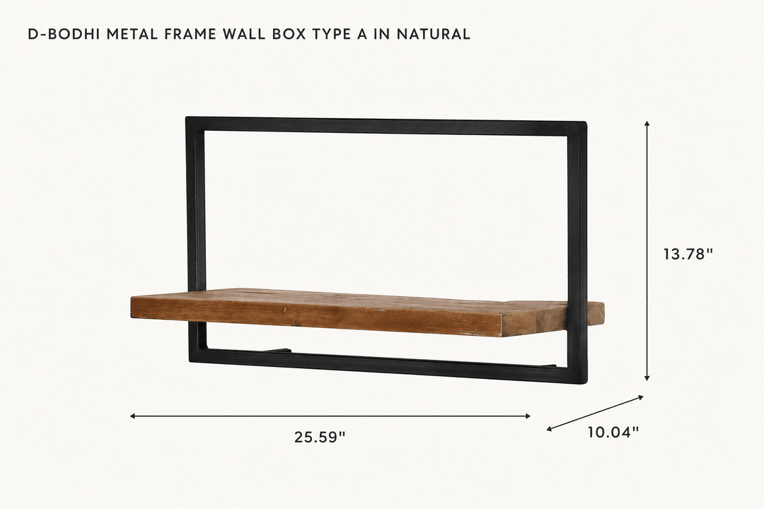 D-Bodhi Metal Frame Wall Box Type A in Natural dimensions - What&