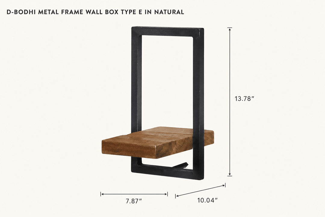 D-Bodhi Metal Frame Wall Box Type E in Natural dimensions - What&