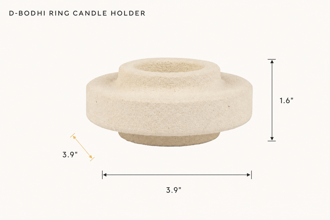 D-Bodhi Ring Candle Holder in One Tone dimensions - What&