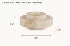D-Bodhi Ring Candle Holder in Two Tones dimensions - What&