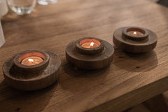 D-Bodhi Ring Candle Holder in Wood Grain - home decor by LH Imports - Whats New Furniture Portland OR
