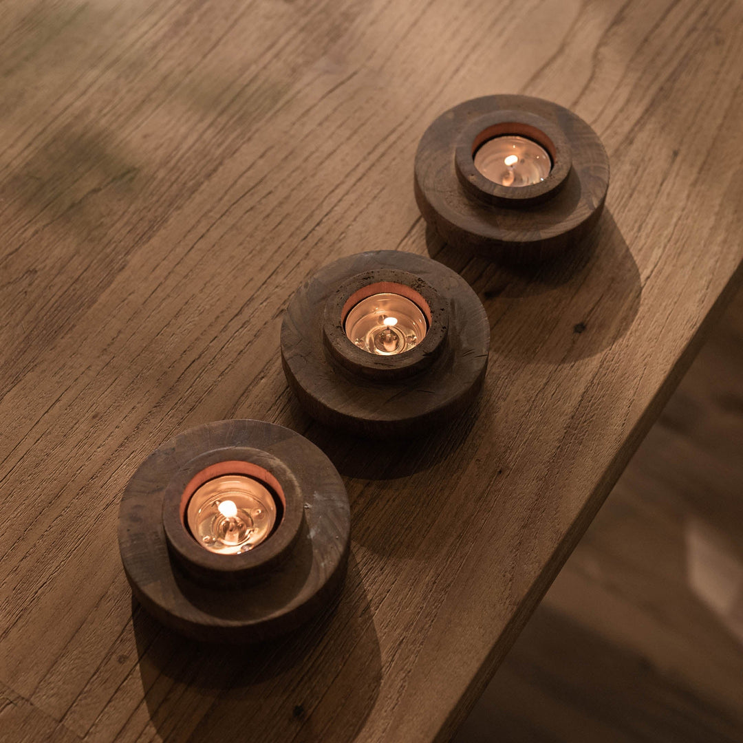 D-Bodhi Ring Candle Holder in Wood Grain - home decor by LH Imports - Whats New Furniture Portland OR