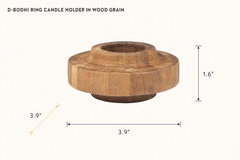 D-Bodhi Ring Candle Holder in Wood Grain dimensions - What&