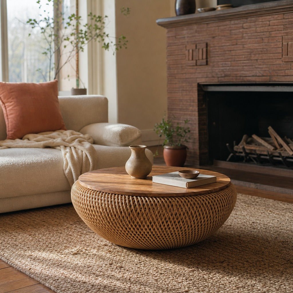 D-Bodhi Wave Coffee Table in Natural styled in Portland Montavillcottage living room - Whats New Furniture