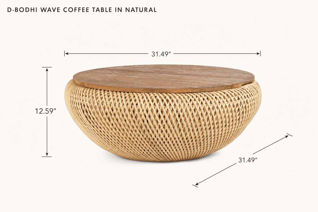 D-Bodhi Wave Coffee Table in Natural dimensions - What&