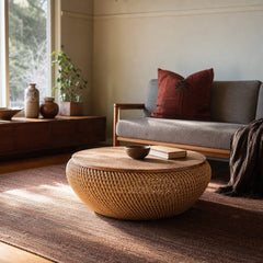 D-Bodhi Wave Coffee Table Large in Natural styled in Portland Mt. Tabor mid-century daylight ranch living room - Whats New Furniture