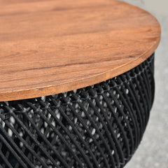 D-Bodhi Wave Side Table in Black - side table by LH Imports - Whats New Furniture Portland OR