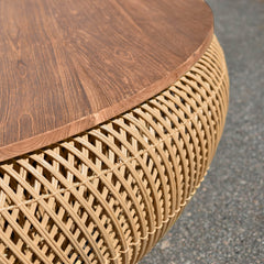 D-Bodhi Wave Side Table in Natural - side table by LH Imports - Whats New Furniture Portland OR