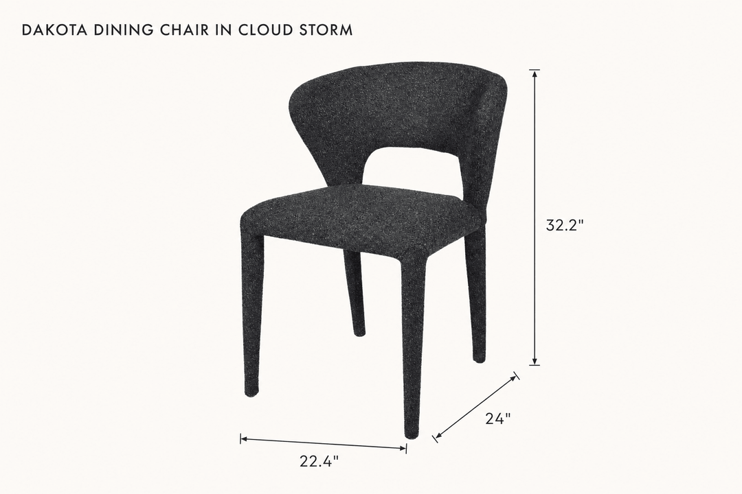 Dakota Dining Chair in Cloud Storm dimensions - What&