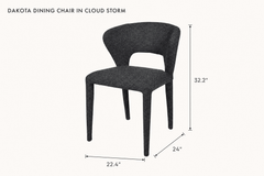 Dakota Dining Chair in Cloud Storm dimensions - What&