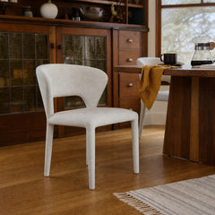 Dakota Dining Chair in Vanilla Tweed styled in Portland St. Johns bungalow dining room - Whats New Furniture