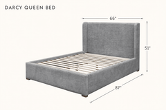 Darcy Queen Bed dimensions - What&